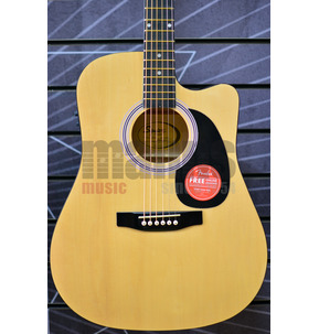 Fender Squier SA-105CE Dreadnought Natural Electro Acoustic Guitar