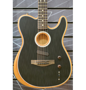 Fender Acoustasonic Player Telecaster Brushed Black Electro Acoustic Guitar incls Deluxe Gig Bag 