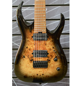 Jackson Pro Series Signature Misha Mansoor Juggernaut HT7P Black Burst Burl 7-String Electric Guitar