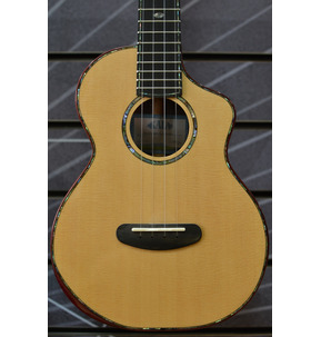 Kala Contour Deluxe All Solid Gloss Spruce & Rosewood Tenor Ukulele inc Deluxe Bag