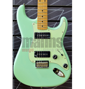 Fender Noventa Stratocaster Surf Green Electric Guitar & Case