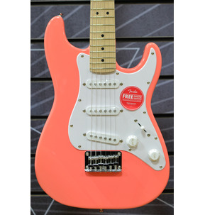 Fender Squier Limited Edition Mini Stratocaster Electric Guitar Tahitian Coral