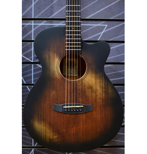 Tanglewood Auld Orchestra Trinity Electro Natural Distressed Cutaway Acoustic Guitar