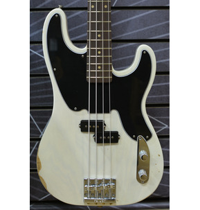 Fender Mike Dirnt Road Worn Precision Bass, White Blonde, Rosewood  -Incl Hardshell Case