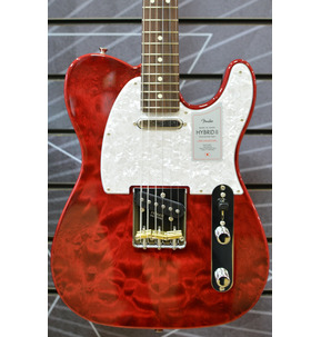 Fender 2024 Collection Telecaster Made In Japan Hybrid II - Quilt Red Beryl - Incl Gig Bag