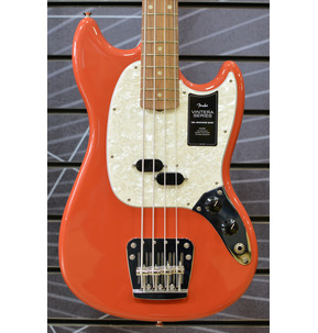 Fender Vintera '60s Mustang Bass Fiesta Red Electric Bass Guitar & Case  incls Deluxe Gig Bag