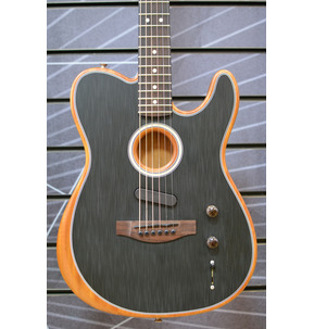 Fender Acoustasonic Player Telecaster Brushed Black Electro Acoustic Guitar incls Deluxe Gig Bag B Stock