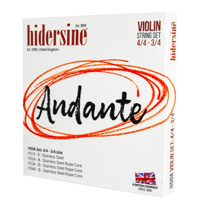 Hidersine Andante Violin Strings - Set  