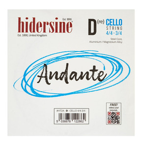 Hidersine Andante Cello Single String 4/4-3/4 A/D