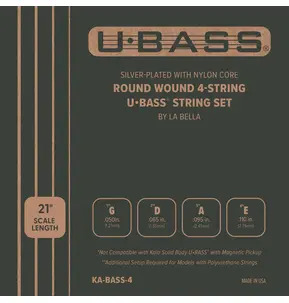 Kala Silver-Plated Nylon Core Round Wound UBASS 4-String Set