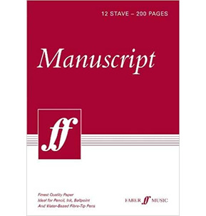 Faber Manuscript Book - 12 Stave - 200 Pages