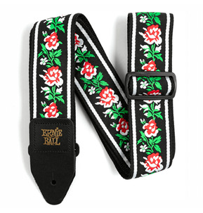 Ernie Bass Jacquard Guitar Strap - Winter Rose