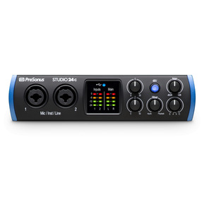 Presonus Studio 24C Audio Interface 2x2 USB-C with 2 Mic Inputs and Studio One Artist