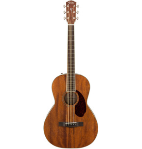 Fender Paramount PM-2 Parlour Natural Mahogany All Solid Acoustic Guitar & Case