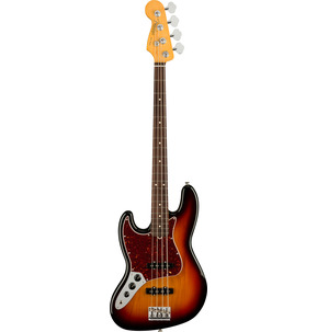 Fender American Professional II Jazz Bass 3-Colour Sunburst Left-Handed Electric Bass Guitar & Case