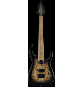 Jackson Pro Series Signature Misha Mansoor Juggernaut HT7P Black Burst Burl 7-String Electric Guitar