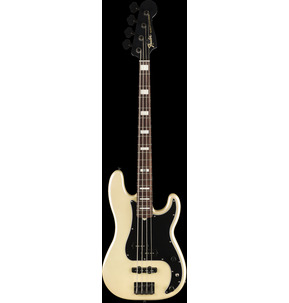 Fender Artist Duff McKagan Deluxe Precision Bass White Pearl Electric Bass Guitar & Case