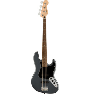 Fender Squier Affinity Series Jazz Bass Charcoal Frost Metallic Electric Bass Guitar 