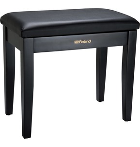 Roland RPB100 Satin Black Piano Stool with Vinyl Seat and Music Compartment