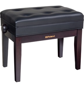 Roland RPB400 Satin Rosewood Adjustable Piano Stool with Button Top and Music Storage