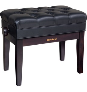 Roland RPB500 Rosewood Adjustable Piano Stool with Button Top and Music Storage