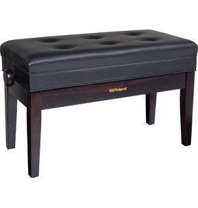 Roland RPB400 Duet Rosewood Adjustable Piano Stool with Button Top and Music Storage