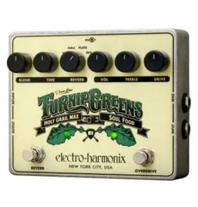 Electro Harmonix Turnip Greens Overdrive Reverb Multi Effect Pedal