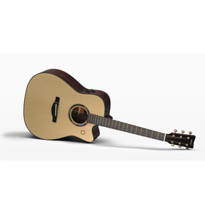Yamaha TAG3C TransAcoustic Dreadnought All Solid Acoustic Guitar 