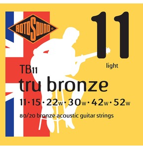 Rotosound TB11 Tru Bronze Extra Light 11-52w Acoustic Guitar Strings