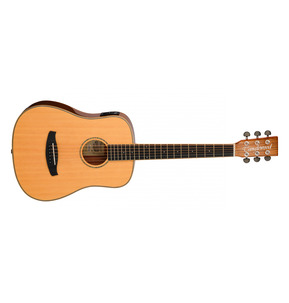 Tanglewood Winterleaf TRX2E  Natural Gloss Travel Acoustic Guitar & Case
