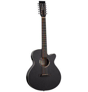 Tanglewood Blackbird TWBB SFCE Super Folk Smokestack Black Electro 12 String Acoustic Guitar