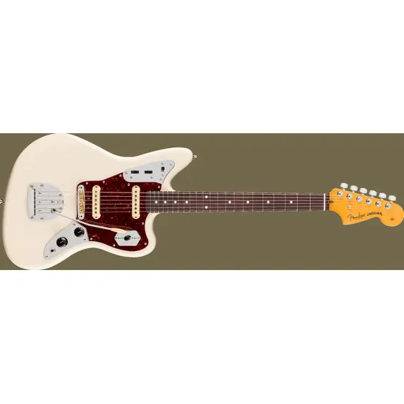 Fender American Professional Jaguar Electric Guitar Olympic White 