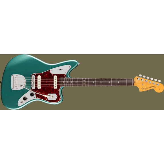 Fender American Professional Classic Jaguar Faded Sherwood Green Metallic incl Gig Bag