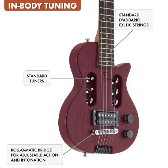 Traveler Guitar EG-1 Studio Matt Red Travel Electric Guitar & Case