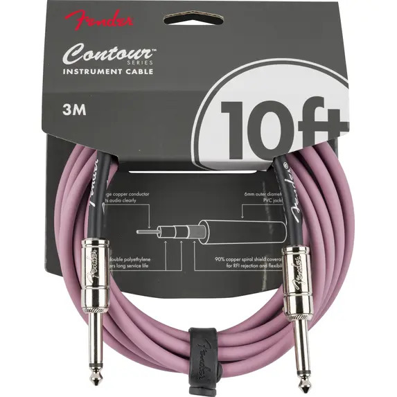 Fender Contour Series Instrument Cables,  Straight/Straight, 10', 