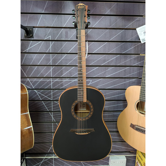 Bromo Tahoma Black Concert Acoustic Guitar - Solid Mahogany Top