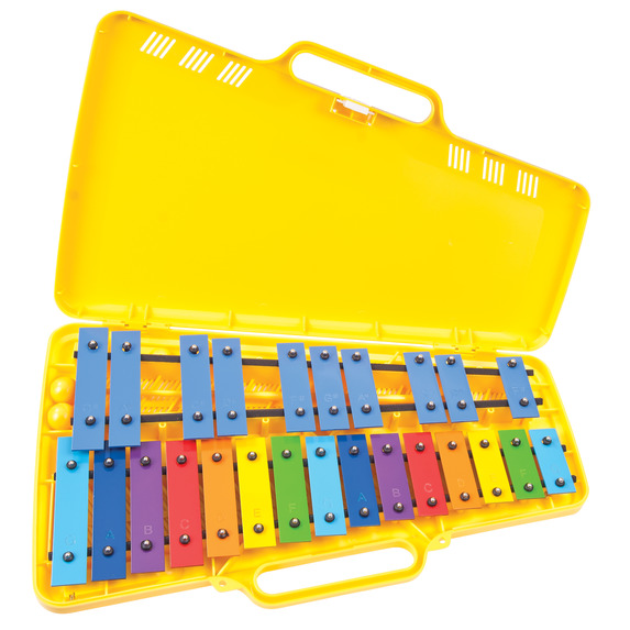 Angel 25 Note AX2503 Glockenspiel, with Case, Coloured Keys