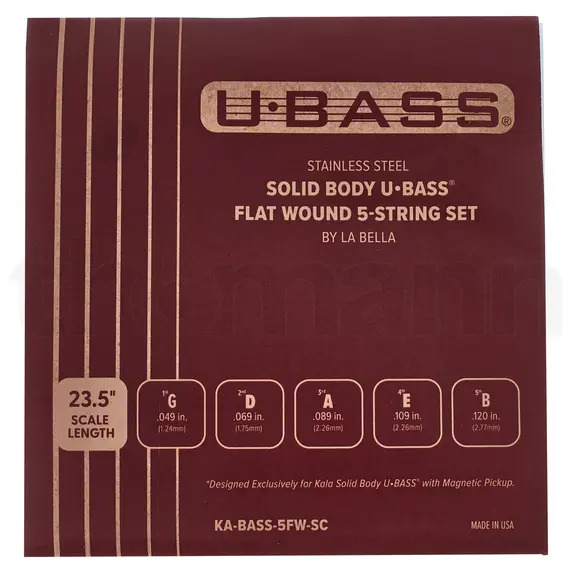 Solid Body U?BASS® Flat Wound 5-String Set