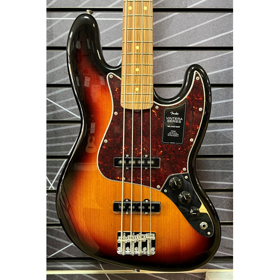 Fender Vintera '60s Jazz Bass 3-Colour Sunburst Electric Bass Guitar & Case