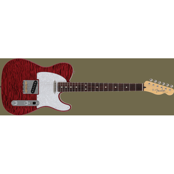 Fender 2024 Collection Telecaster Made In Japan Hybrid II - Quilt Red Beryl - Incl Gig Bag