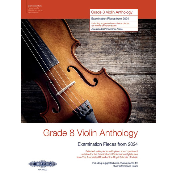 Grade 8 Violin Anthology from 2024 (Score and Part)