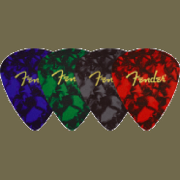 Fender Pick Shape Logo Coasters, 4-Pack, Multi-Colour