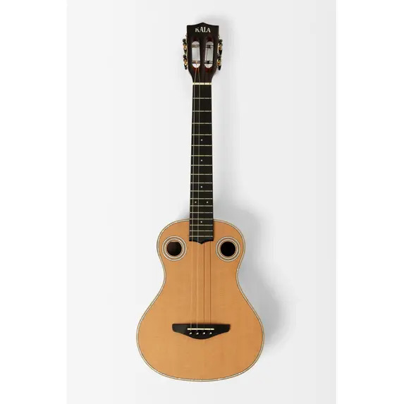 Kala All Solid Cedar Rosewood Double Sound Hole Ukulele With Bag