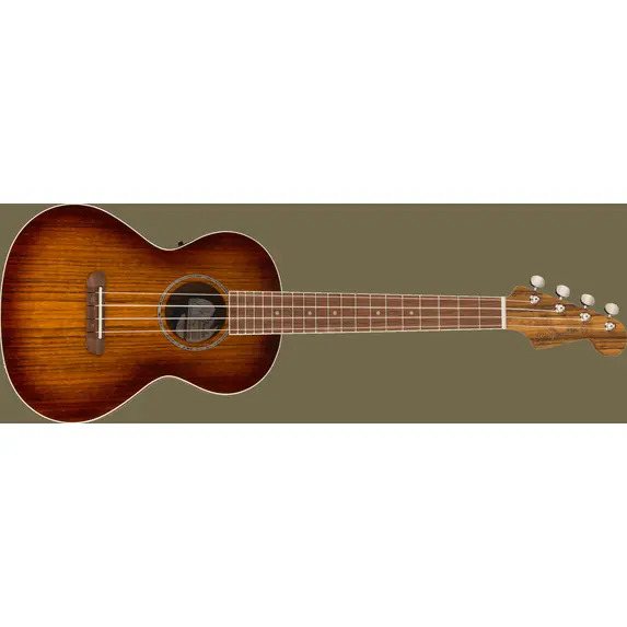 Fender Rincon Tenor Electro Ukulele, Rincon Aged Cognac Burst