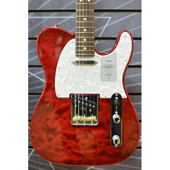 Fender 2024 Collection Telecaster Made In Japan Hybrid II - Quilt Red Beryl - Incl Gig Bag