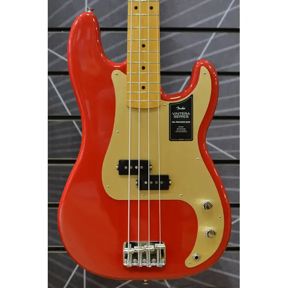 Fender Vintera '50s Precision Bass Dakota Red Electric Bass Guitar & Case B-Stock