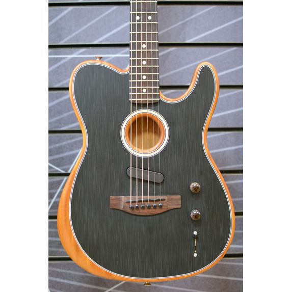 Fender Acoustasonic Player Telecaster Brushed Black Electro Acoustic Guitar incls Deluxe Gig Bag B Stock