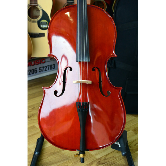 Secondhand 1/4 Size Cello with Padded Case by Gear4Music