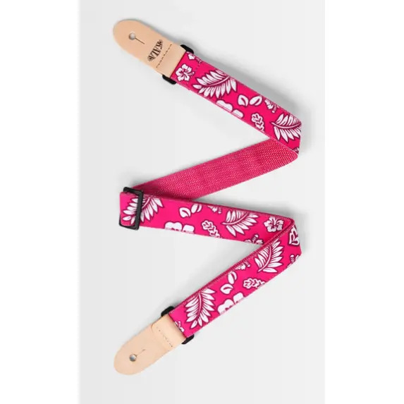 Kala Hibiscus Print Ukulele Strap - Pink