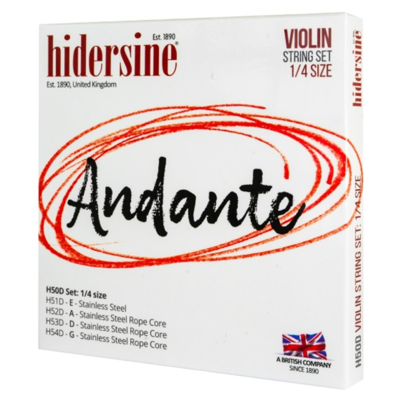 Hidersine Andante Violin Strings - Set  
